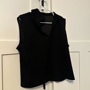 Elegant Black Sleeveless Blouse